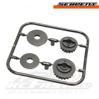 Pulleys Eixo Central 18+21T Serpent Natrix 748 / 747 / 733