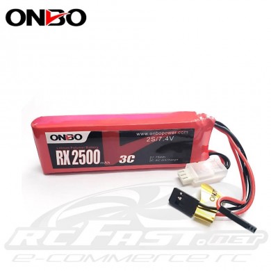 Bateria Lipo 2500mAh 2s 7.4V 3c - Onbo