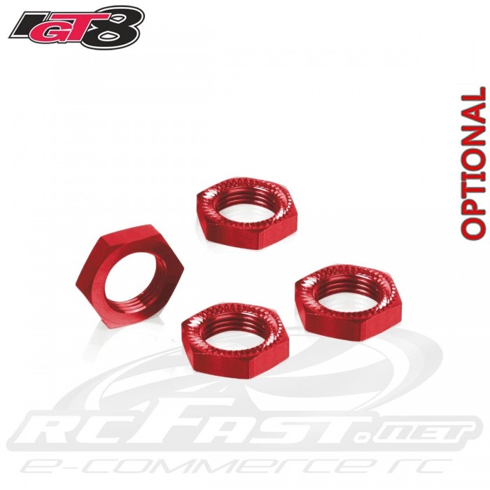 Porca de Roda 17mm Serrilhada Vermelha IGT8