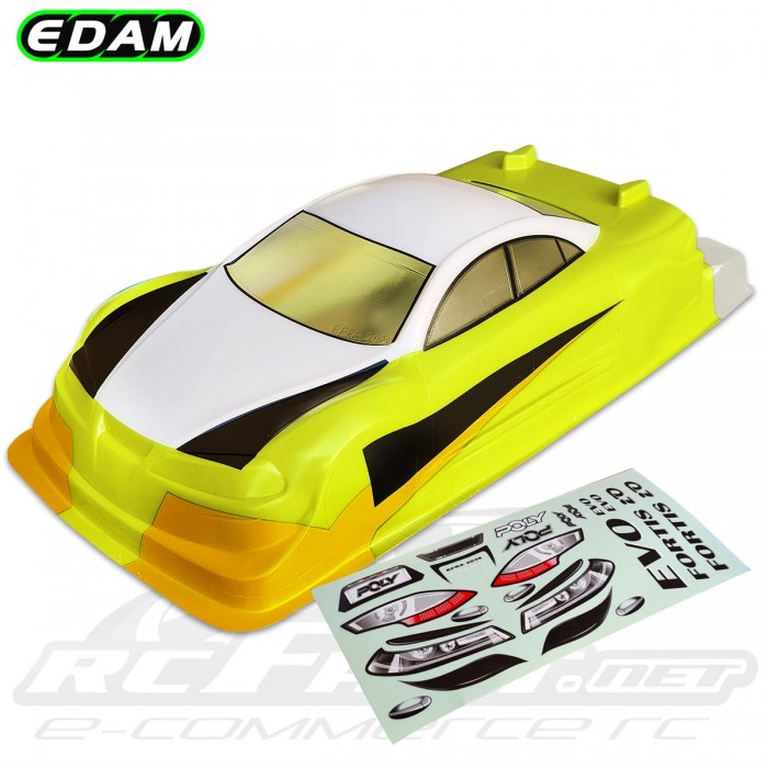 Bolha Edam Pintada Mitsubishi Evolution 1/10 (200mm) - Amarela