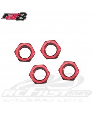 Porca de Roda 17mm Serrilhada Vermelha IGT8