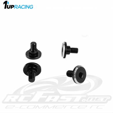 Parafuso Allen M3x4mm Alumínio p/ Servo - 1UP Racing Preto