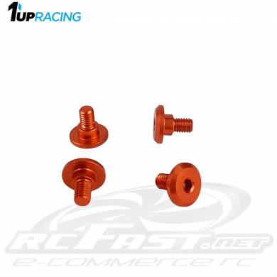 Parafuso Allen M3x4mm Alumínio p/ Servo - 1UP Racing Laranja