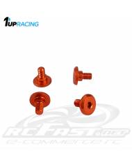 Parafuso Allen M3x4mm Alumínio p/ Servo - 1UP Racing Laranja