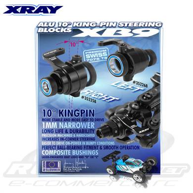 Bloco Direção Alumínio Esquerdo (10º King Pin) Xray XB8