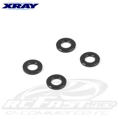 Arruelas Alumínio 4 x 7.5 x 1mm Preta Xray