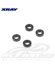 Arruelas Alumínio 4 x 7.5 x 1mm Preta Xray