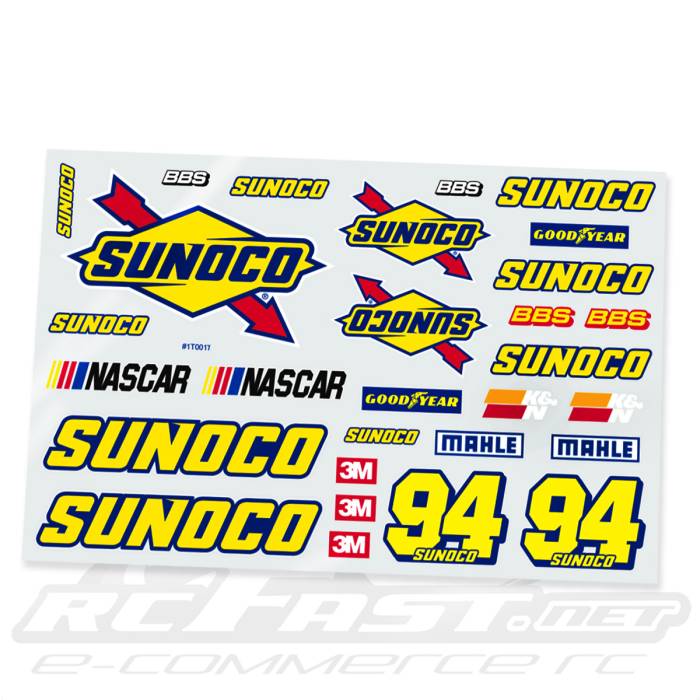 Adesivo Recortado Bolha Nascar Sunoco