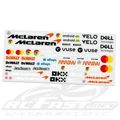 Adesivo Recortado McLaren 1/8 Scale