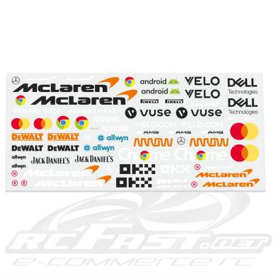Adesivo Recortado McLaren 1/8 Scale
