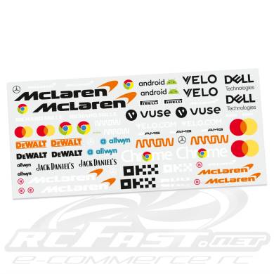 Adesivo Recortado McLaren 1/8 Scale