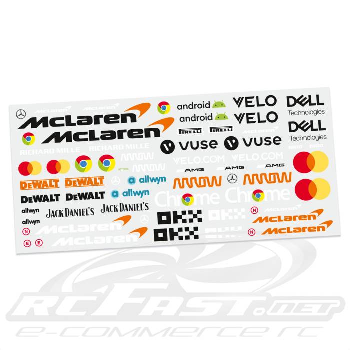 Adesivo Recortado McLaren 1/8 Scale