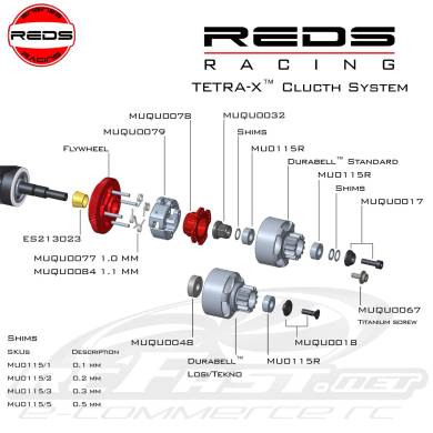 Embreagem Regulável REDS Tetra-EX - Flywheel 34mm